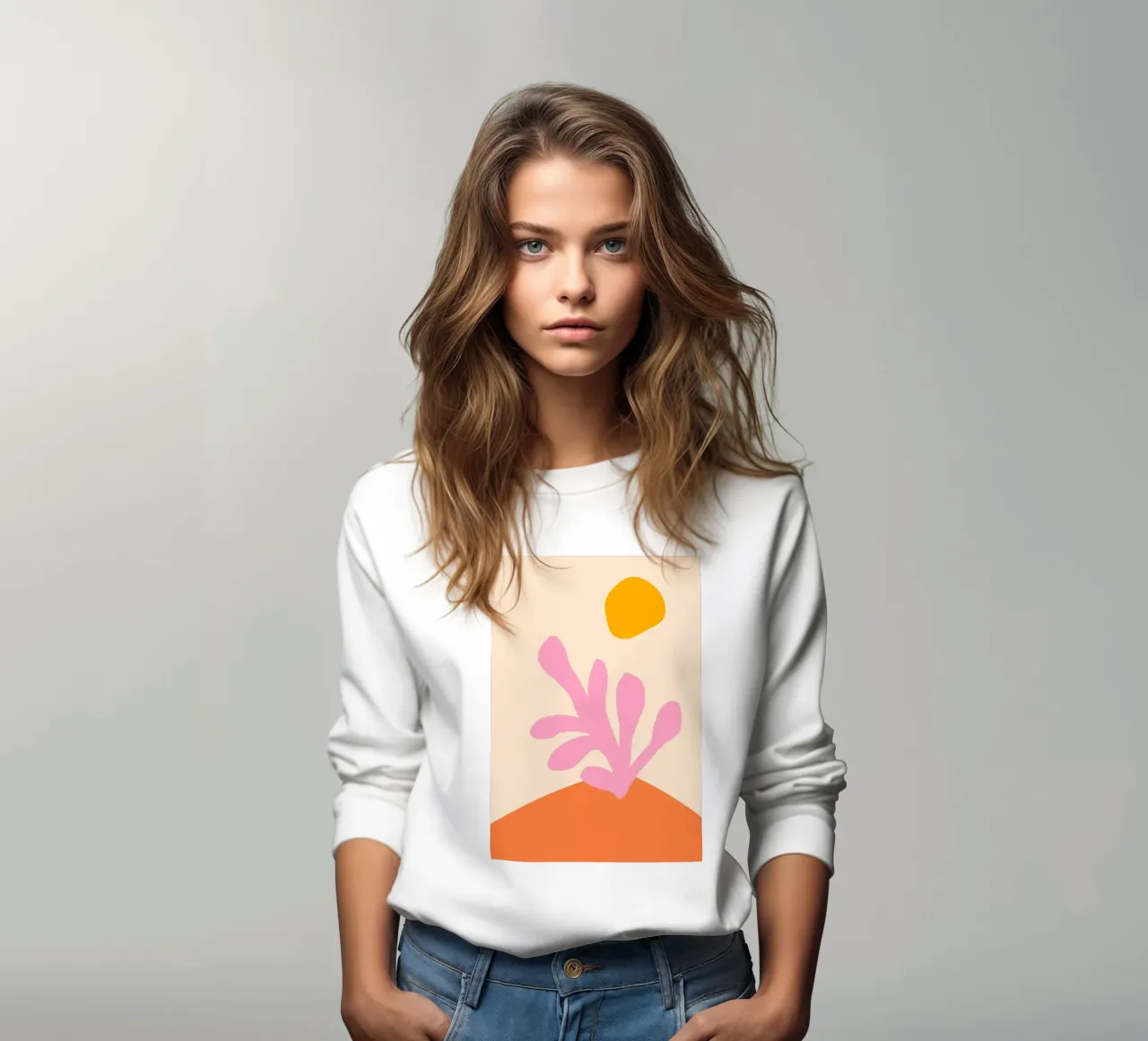 Arte astratta colorata, Dopamina preppy felpa da pdigitalprints