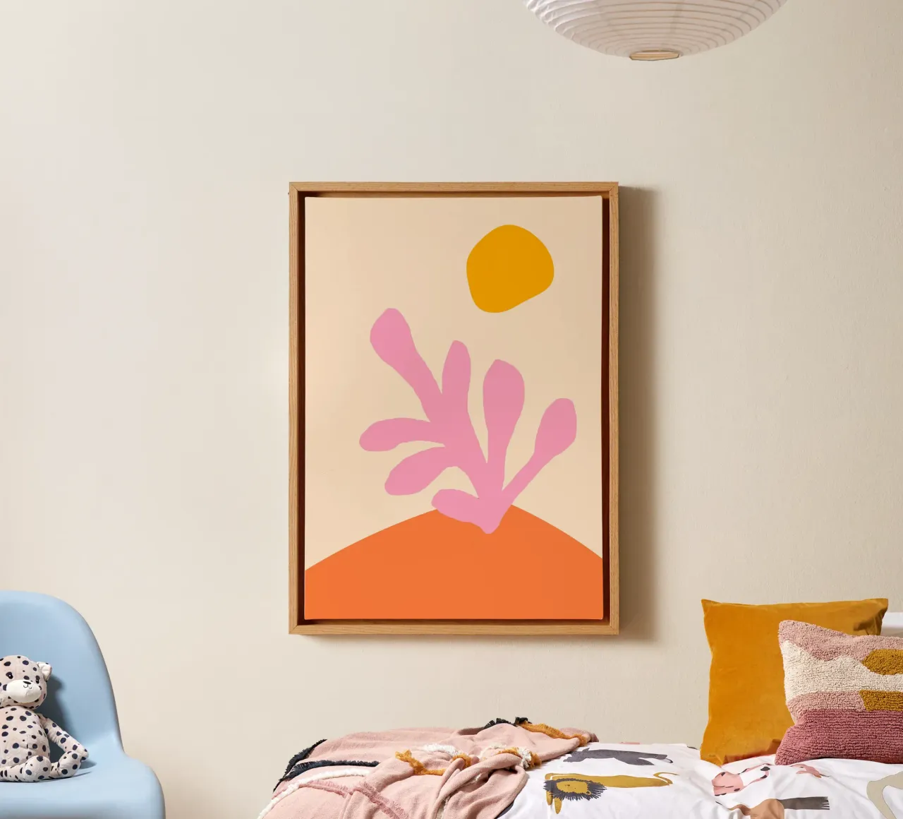 Kleurrijke abstracte kunst, preppy dopamine canvas met Baklijst van pdigitalprints
