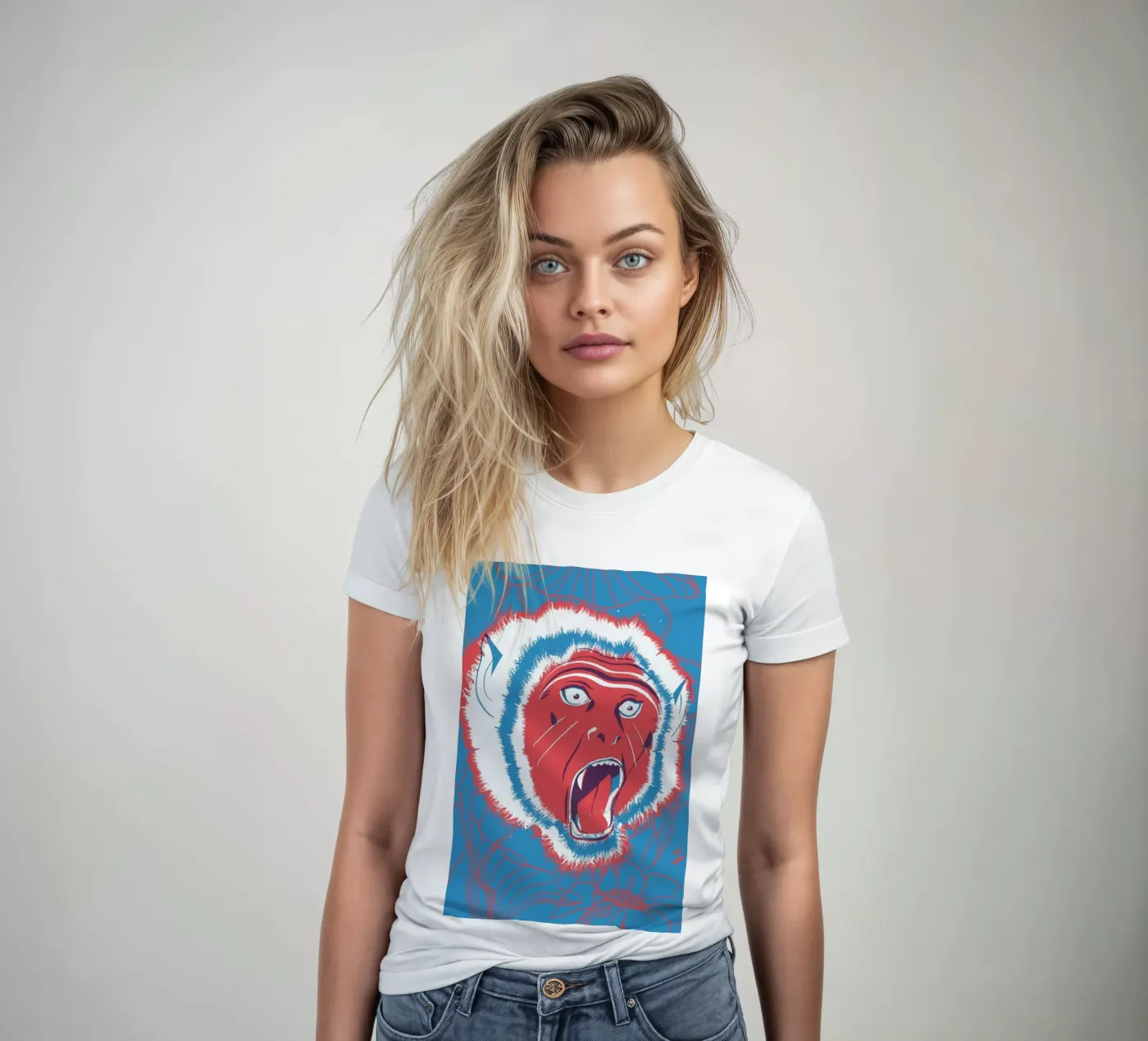 Monkey t-shirt da donna da Pietari Posti