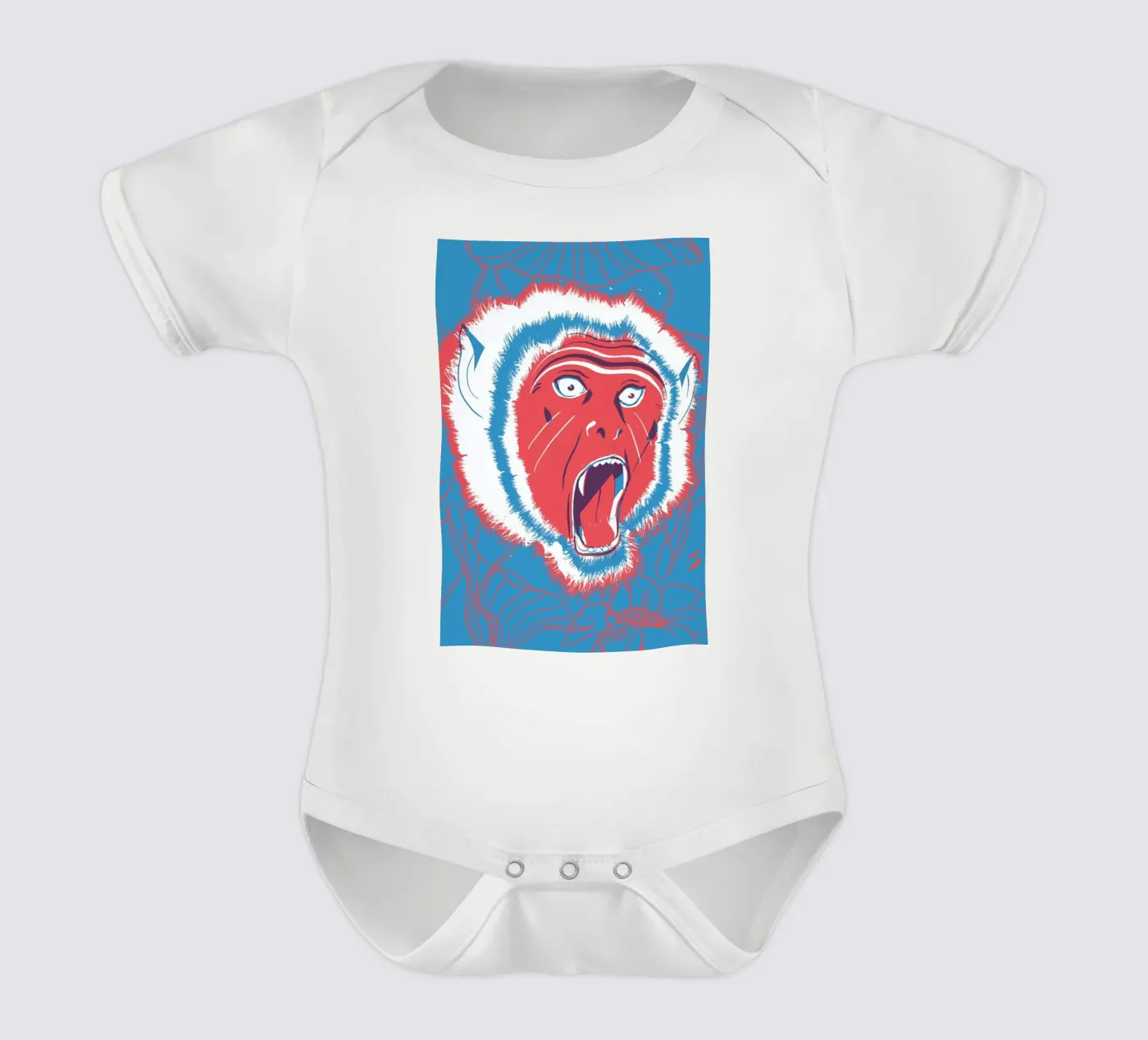 Monkey Kurzarm Babybody von Pietari Posti