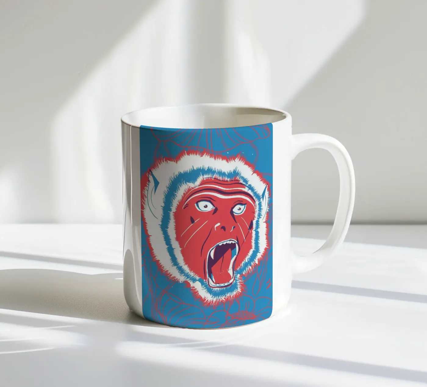 Monkey ceramic mug by Pietari Posti