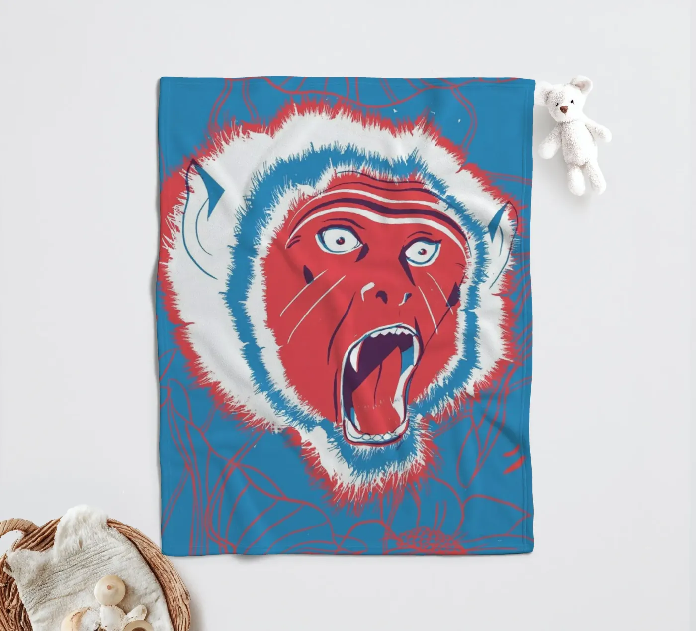 Monkey fleecedeken van Pietari Posti