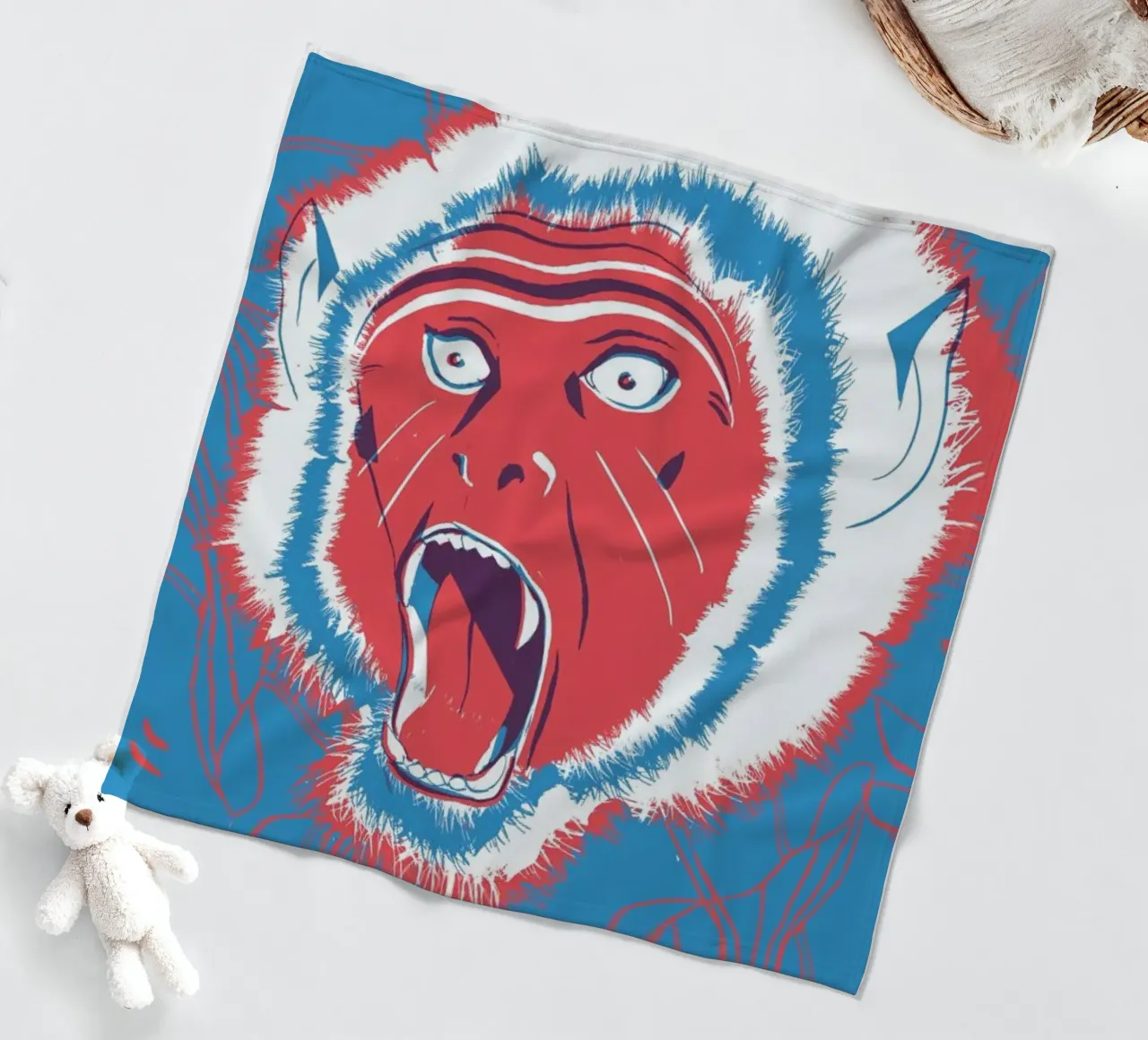 Monkey Fleecedecke von Pietari Posti