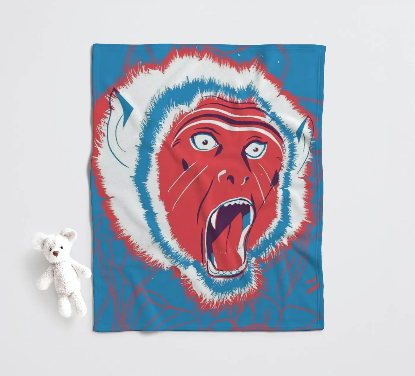 Monkey Fleecedecke von Pietari Posti