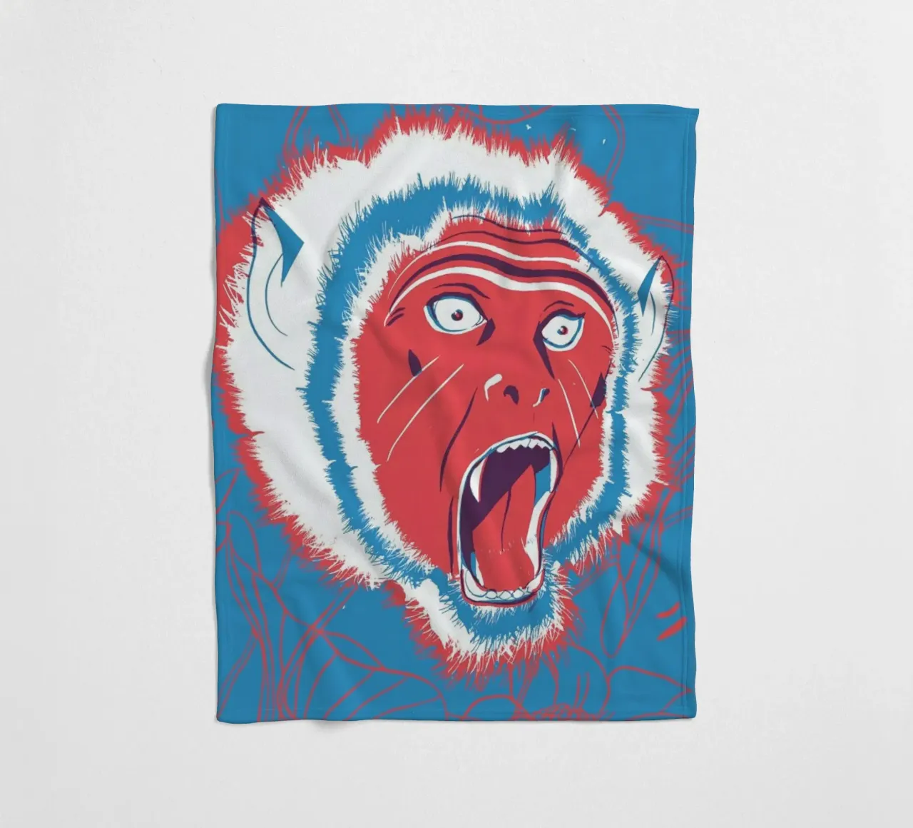 Monkey Fleecedecke von Pietari Posti
