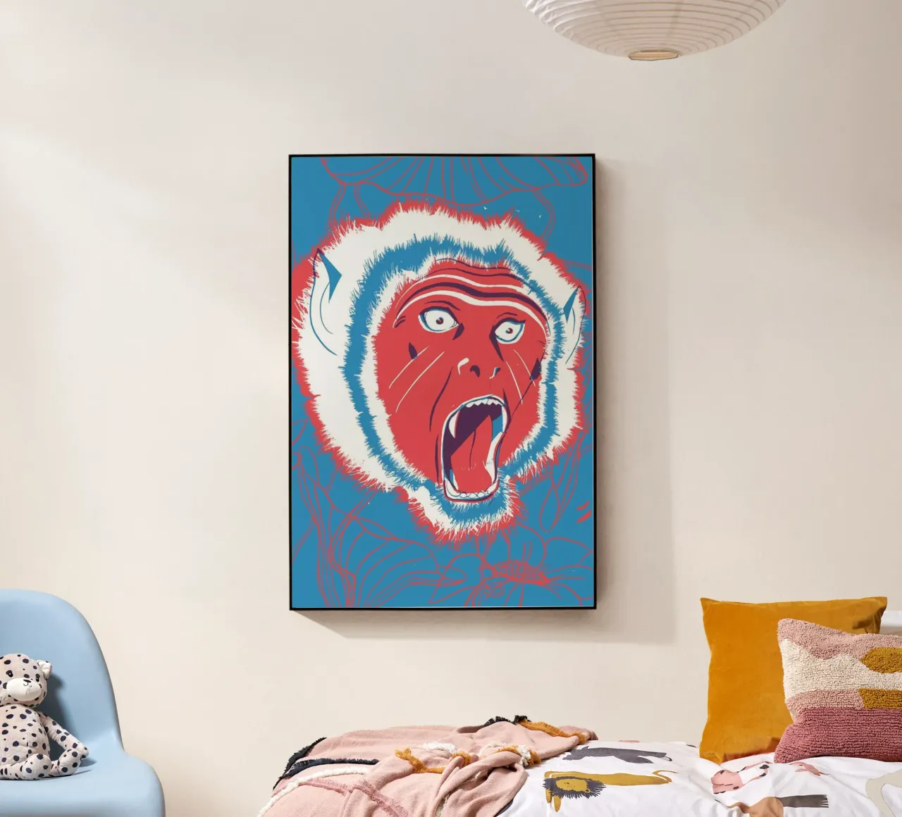 Monkey acryl van Pietari Posti