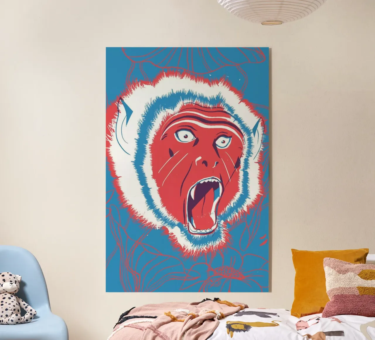 Monkey acryl van Pietari Posti