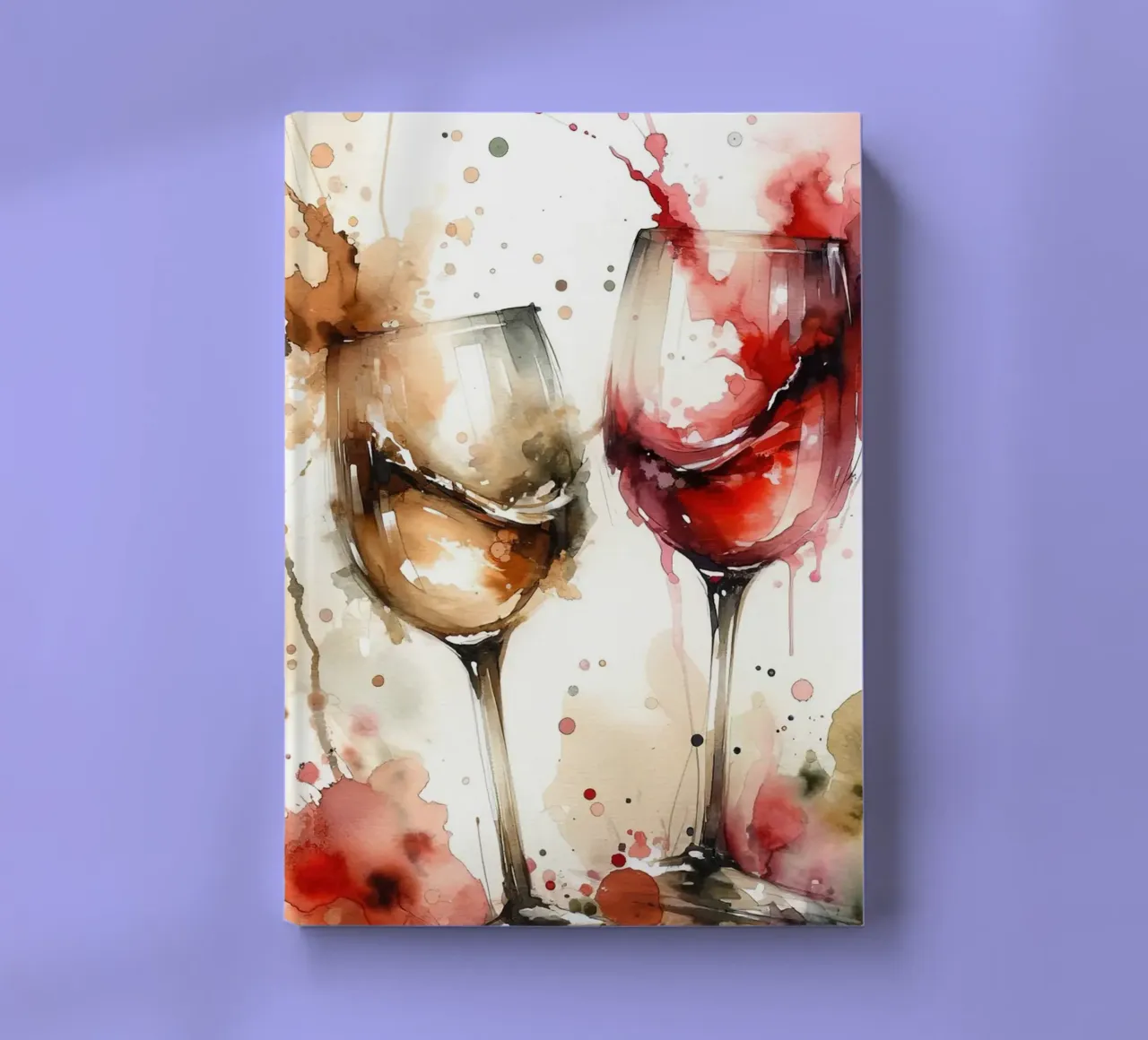 A Toast in Abstract Watercolor Elegance notebook by Chromatic Fusion Studio