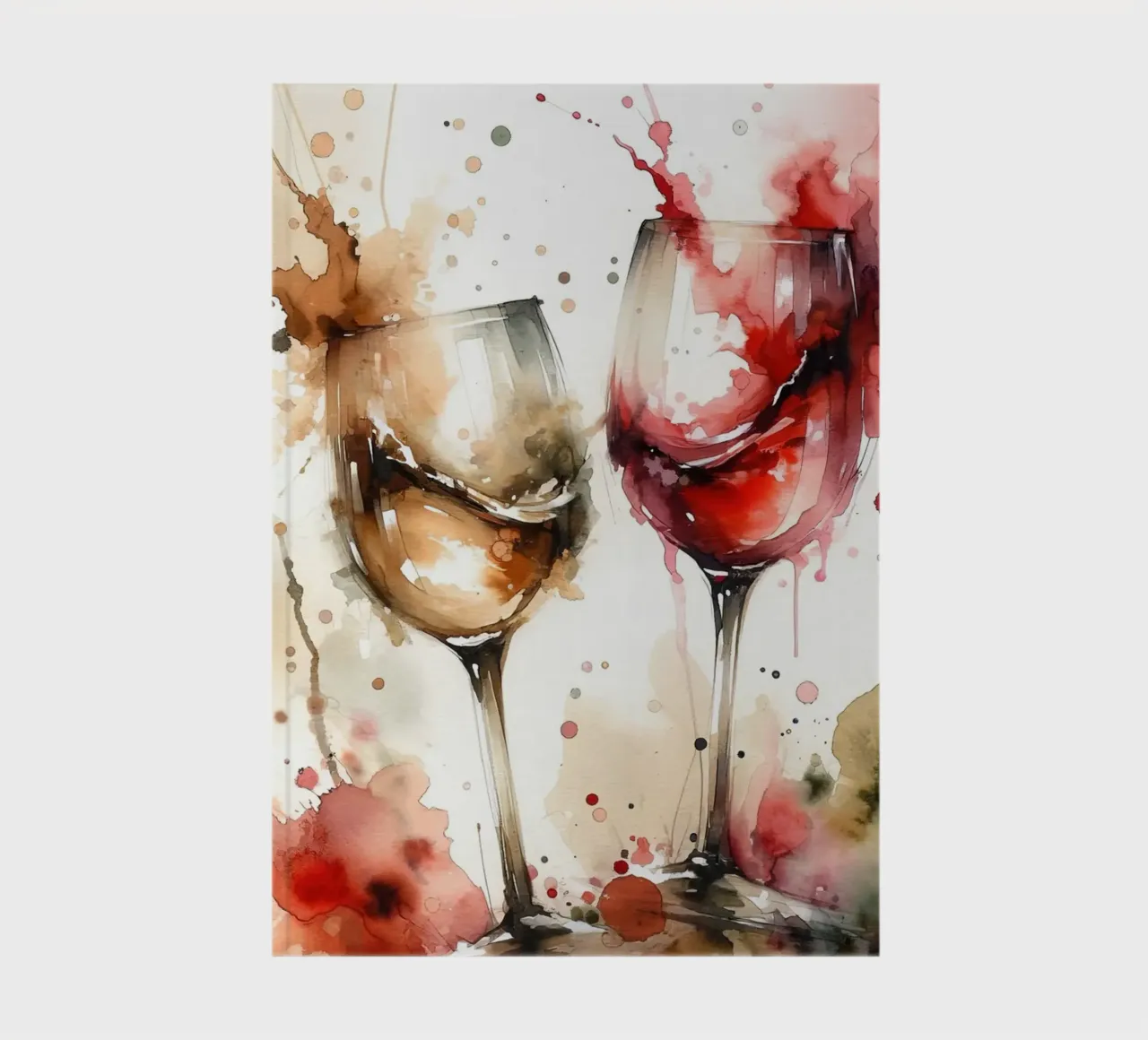 A Toast in Abstract Watercolor Elegance notebook by Chromatic Fusion Studio