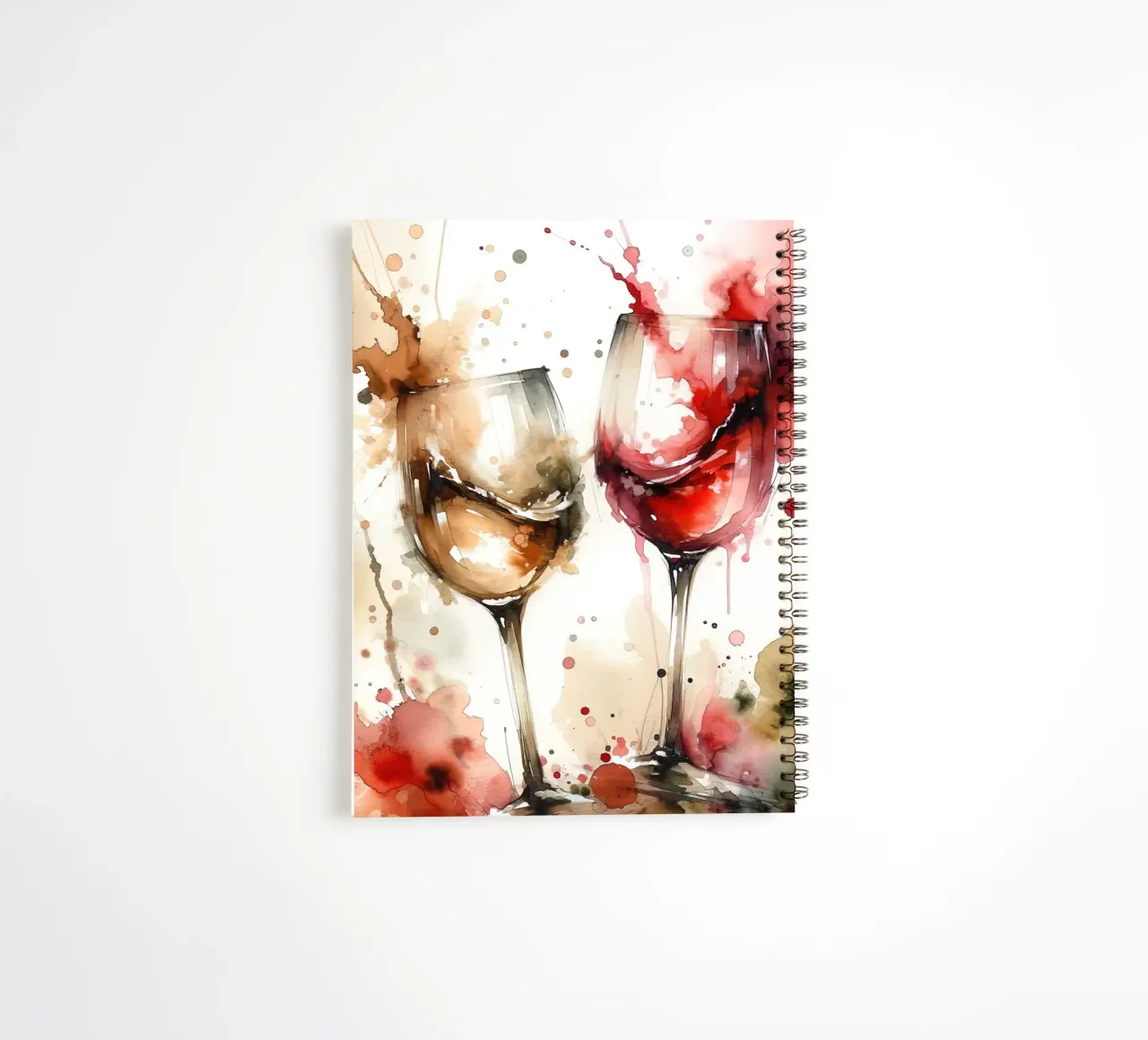 A Toast in Abstract Watercolor Elegance spiral notebook by Chromatic Fusion Studio