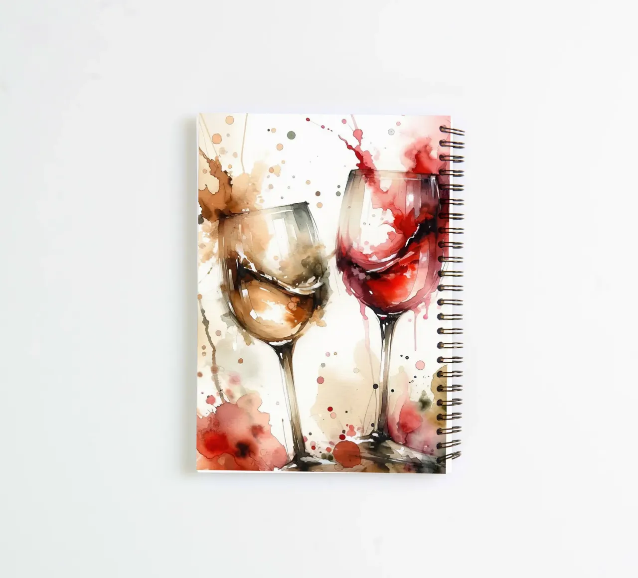 A Toast in Abstract Watercolor Elegance spiral notebook by Chromatic Fusion Studio