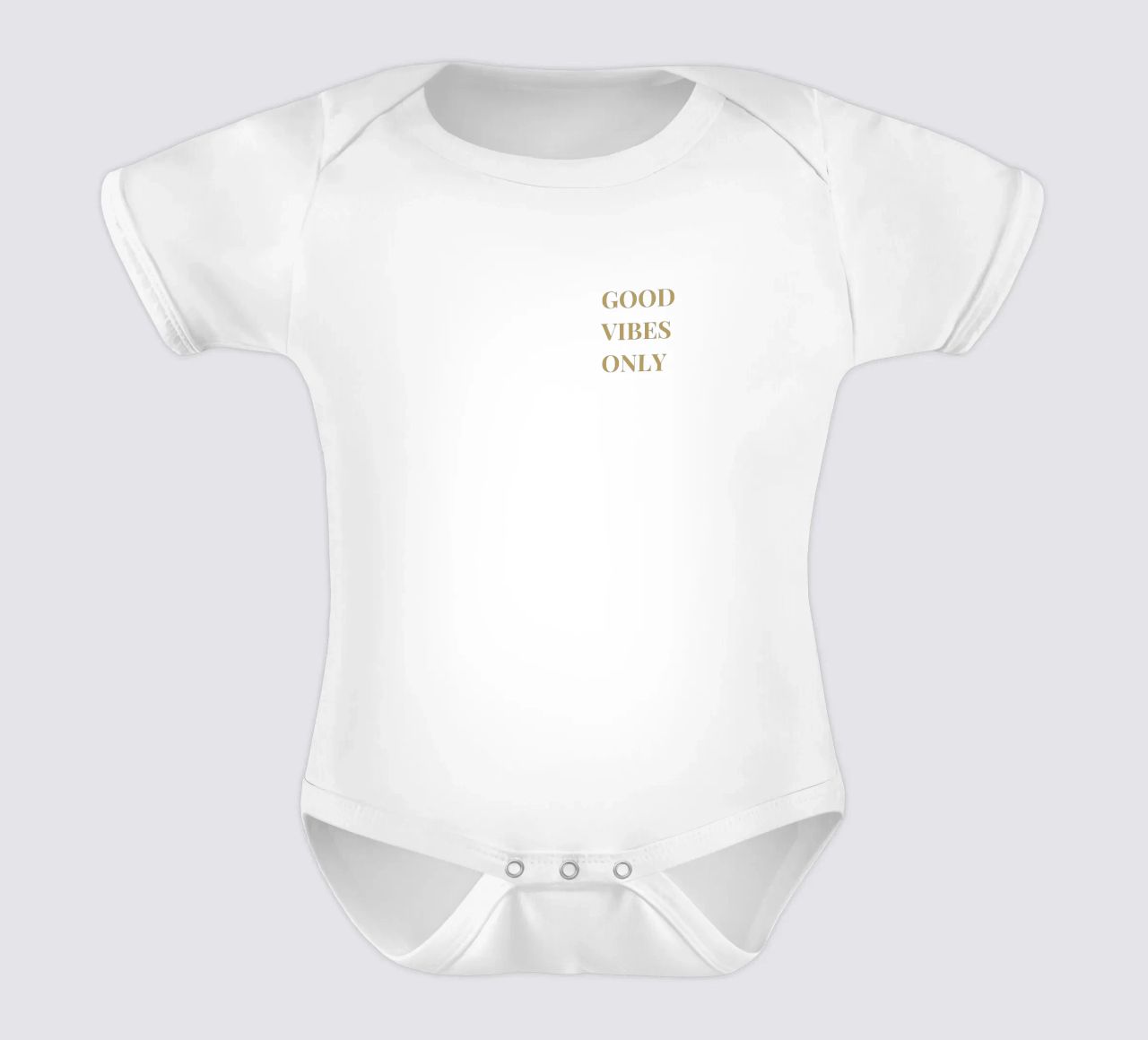 good vibes only body neonato maniche corte da apoloprints