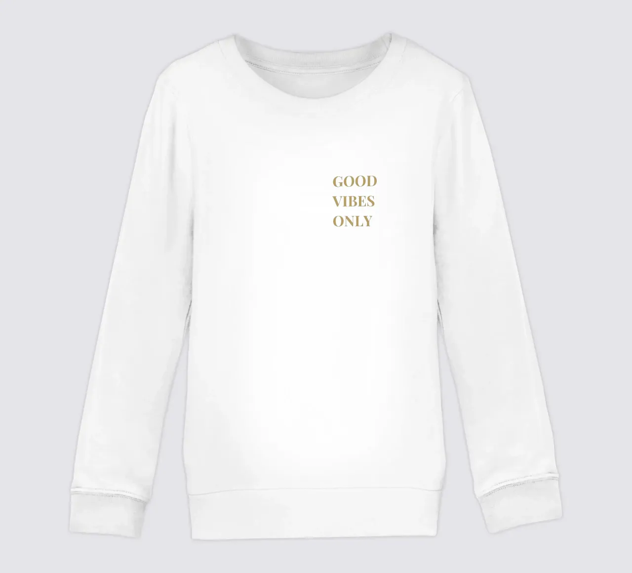 good vibes only kids sweatshirt by apoloprints