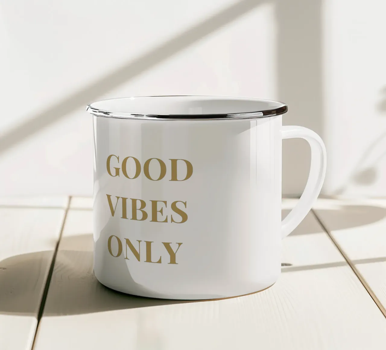 good vibes only Emaille Tasse von apoloprints