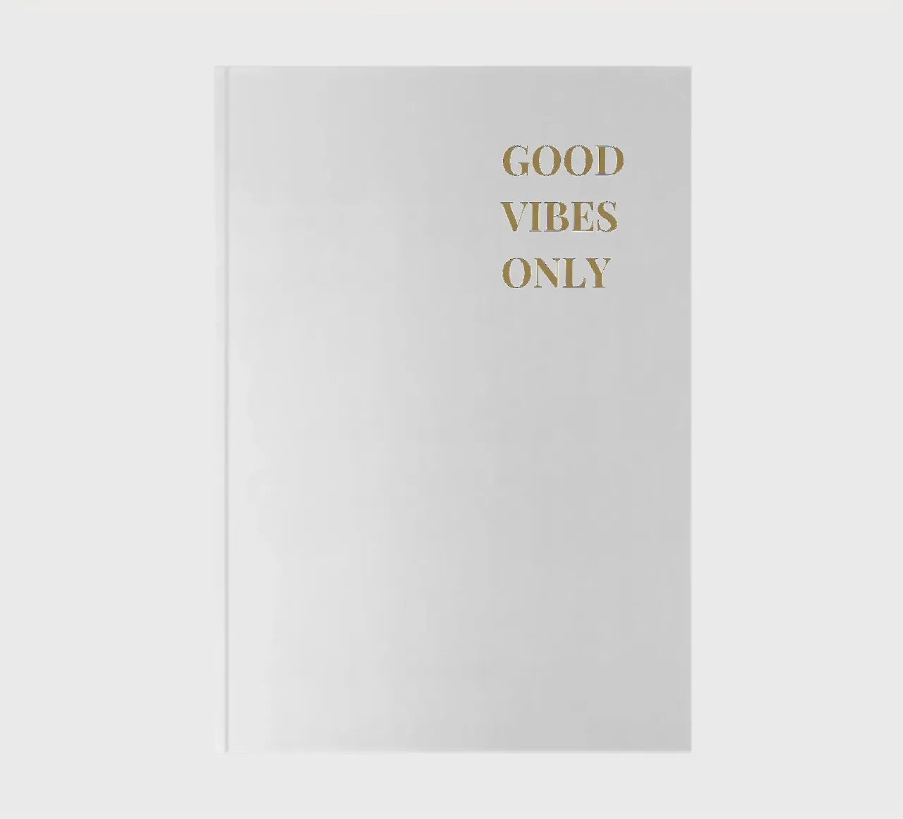 good vibes only notebook by apoloprints
