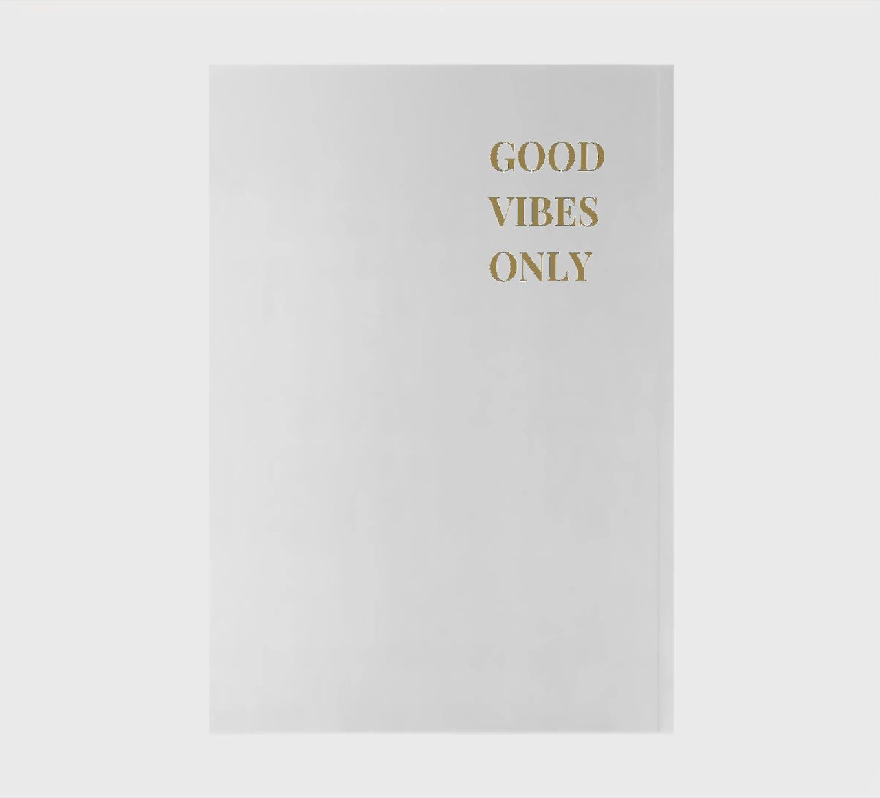 good vibes only notebook by apoloprints