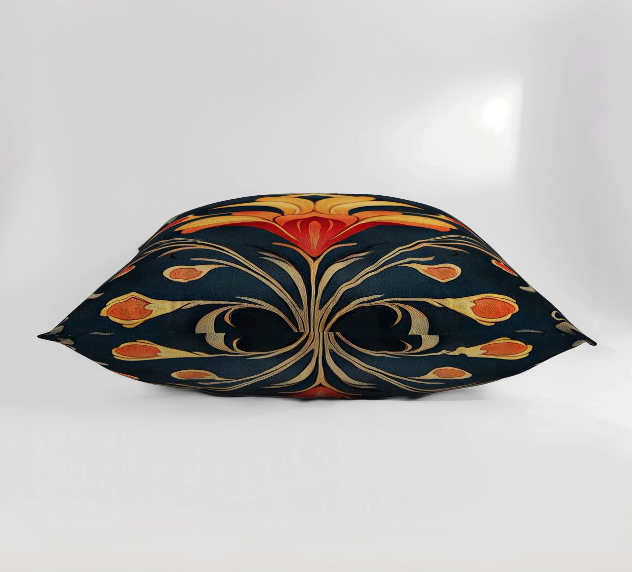 Jugenstil - Florale Rhythmen der Zeit decorative cushion by Artful Bloom