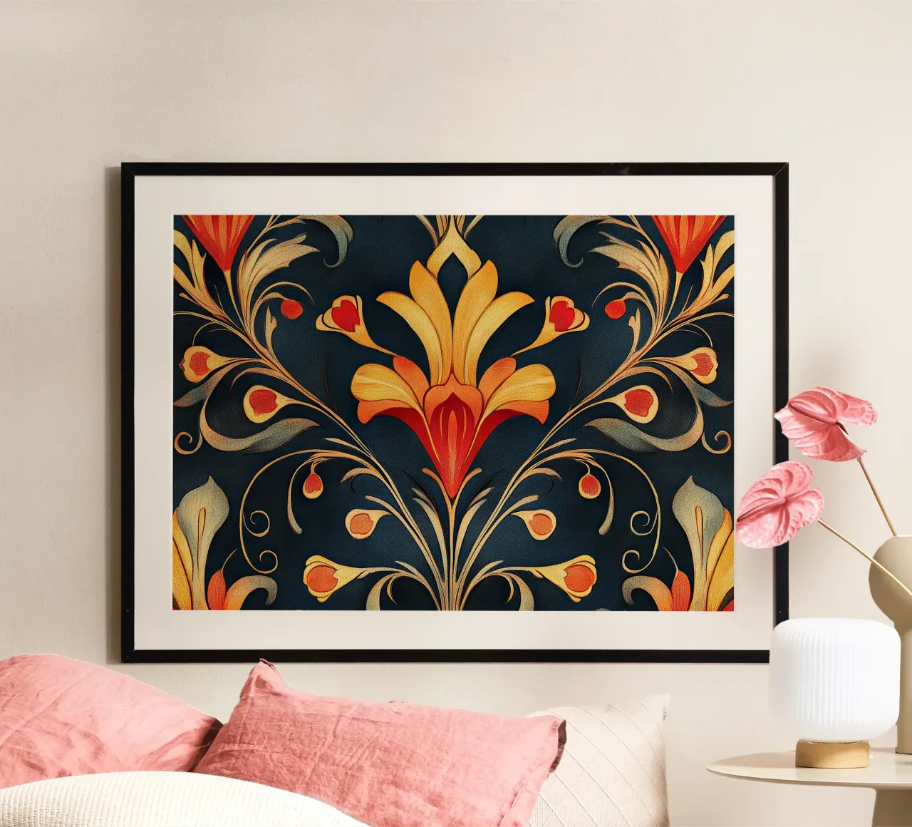 Jugenstil - Florale Rhythmen der Zeit poster by Artful Bloom