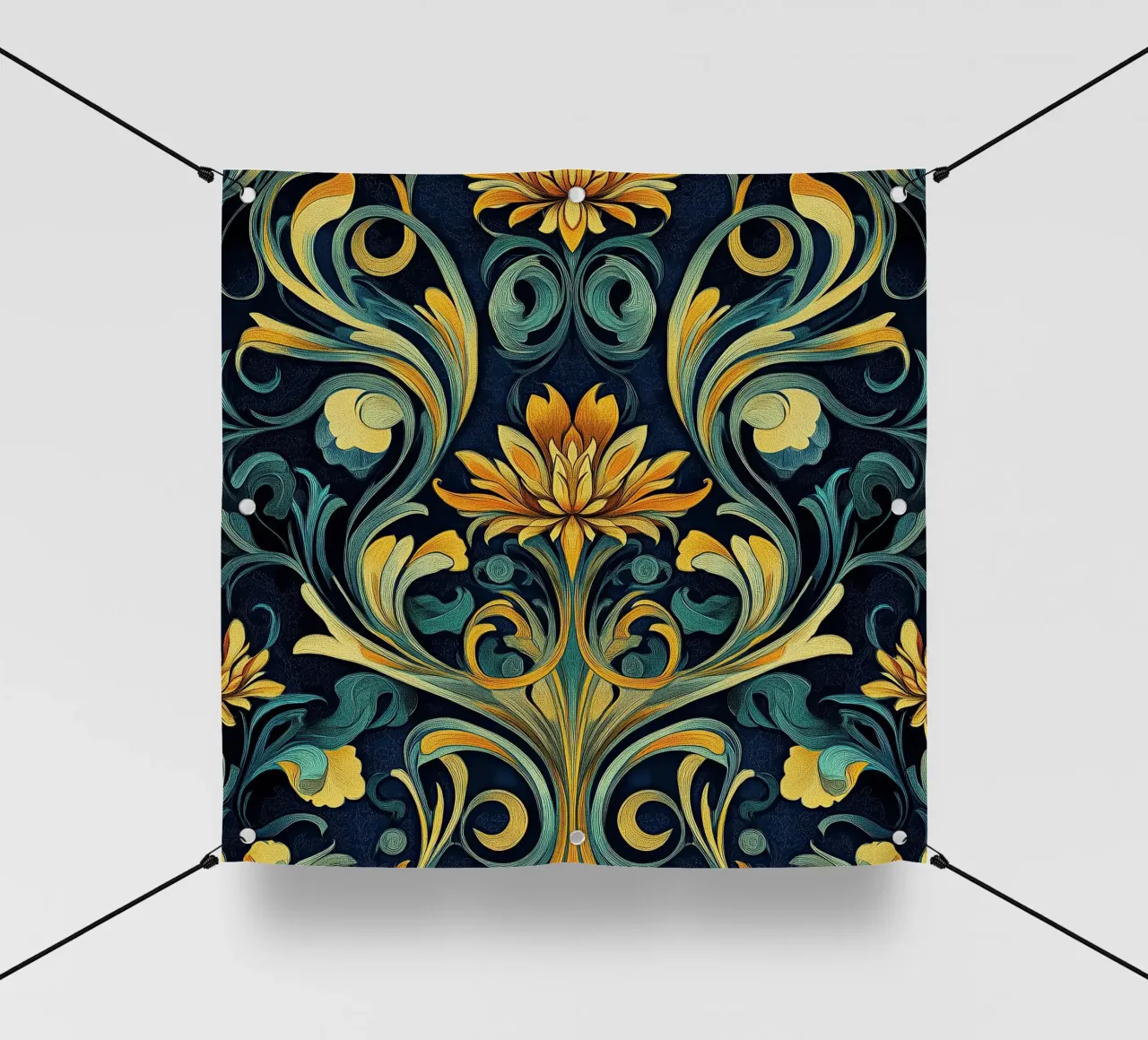 Art Nouveau - Linee e forme poetiche telo in pvc da Artful Bloom