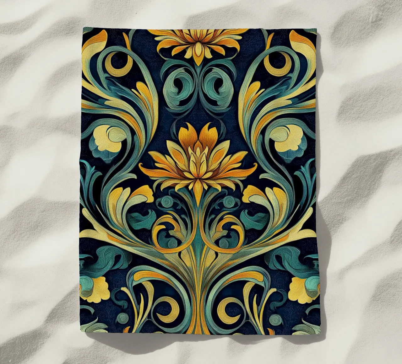 Art Nouveau - Linee e forme poetiche telo mare da Artful Bloom