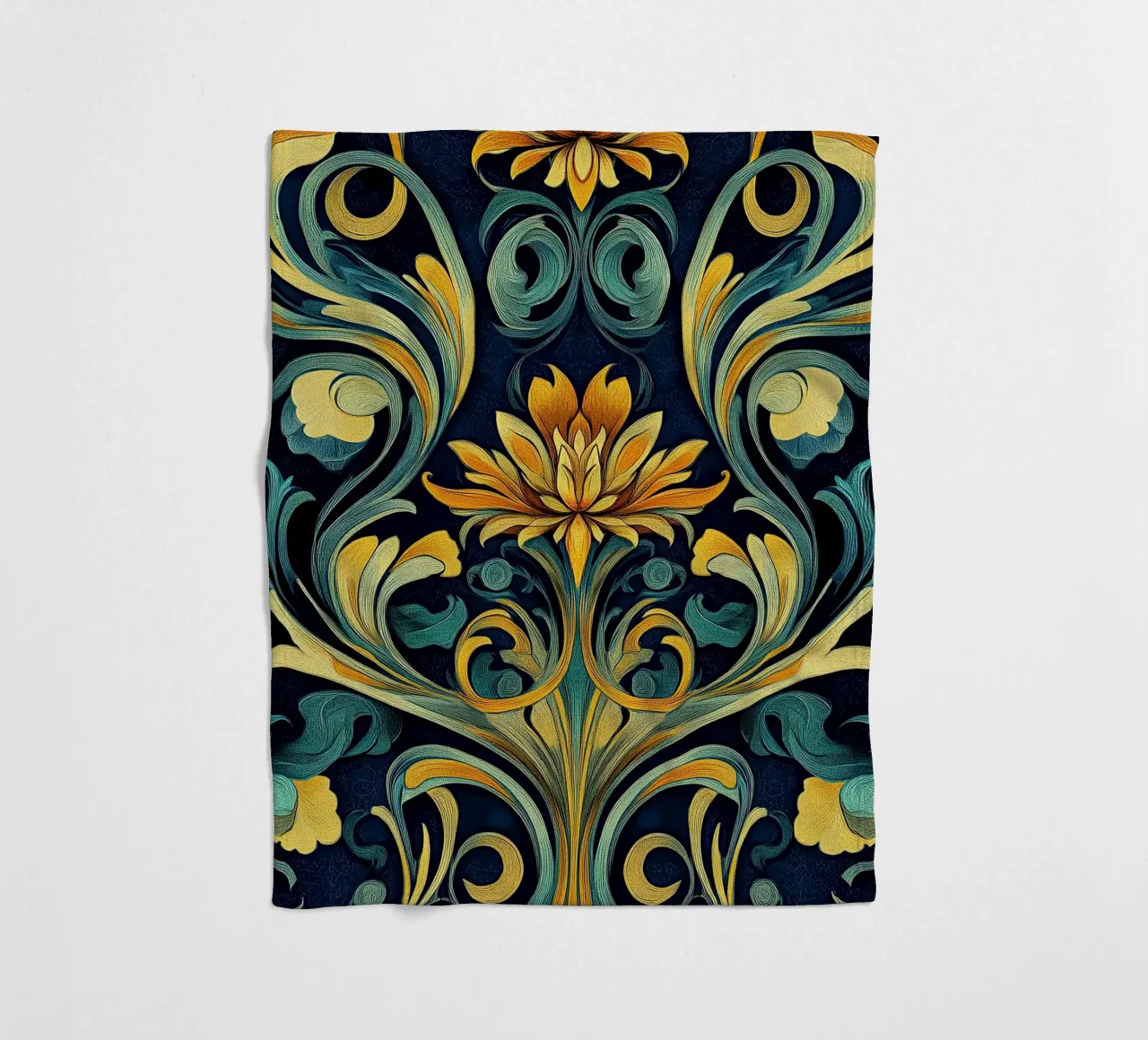 Art Nouveau - Linee e forme poetiche coperta in pile da Artful Bloom