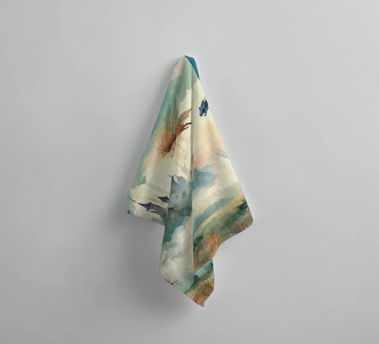 Enchanted Realm of Castles and Fairies towel by Chromatic Fusion Studio