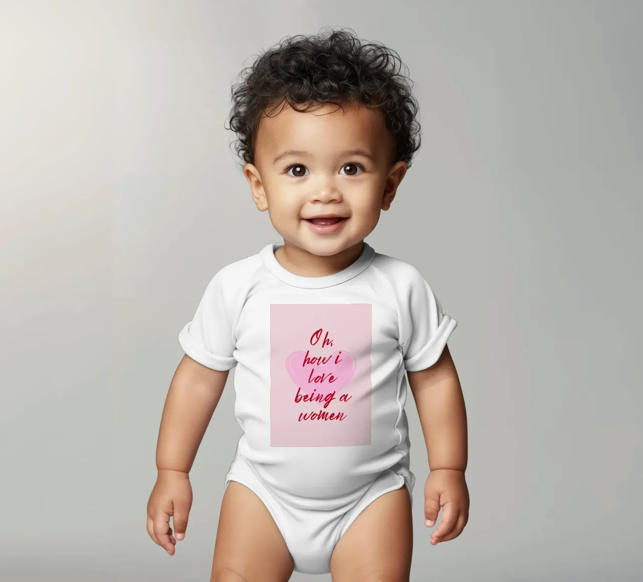 Oh ich liebe es eine Frau zu sein Zitat Kurzarm Babybody von pdigitalprints