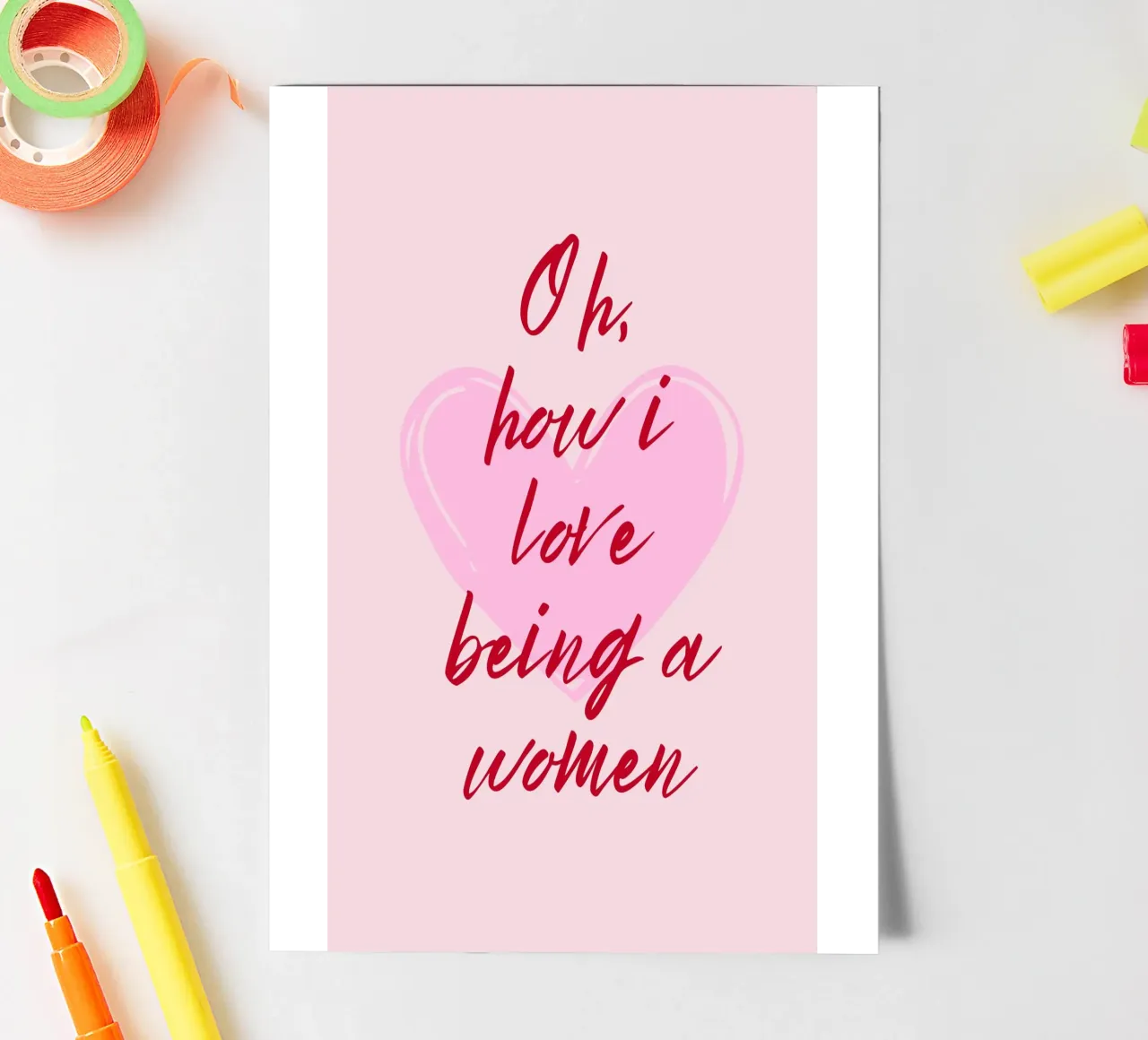 Oh ich liebe es eine Frau zu sein Zitat Stickerbogen von pdigitalprints