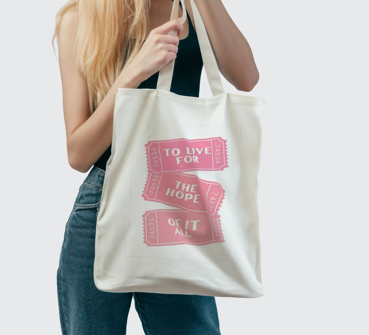 To live for the hope of it all Taylor swift song tote bag by pdigitalprints