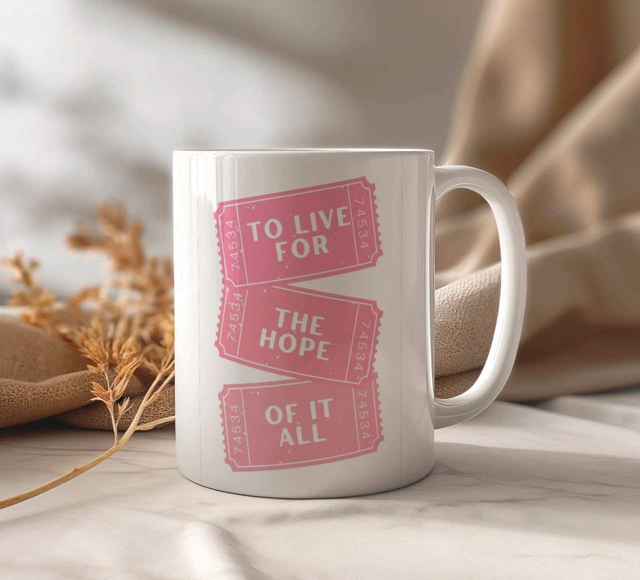 Vivere per la speranza di tutto questo canzone di Taylor Swift tazza in ceramica da pdigitalprints