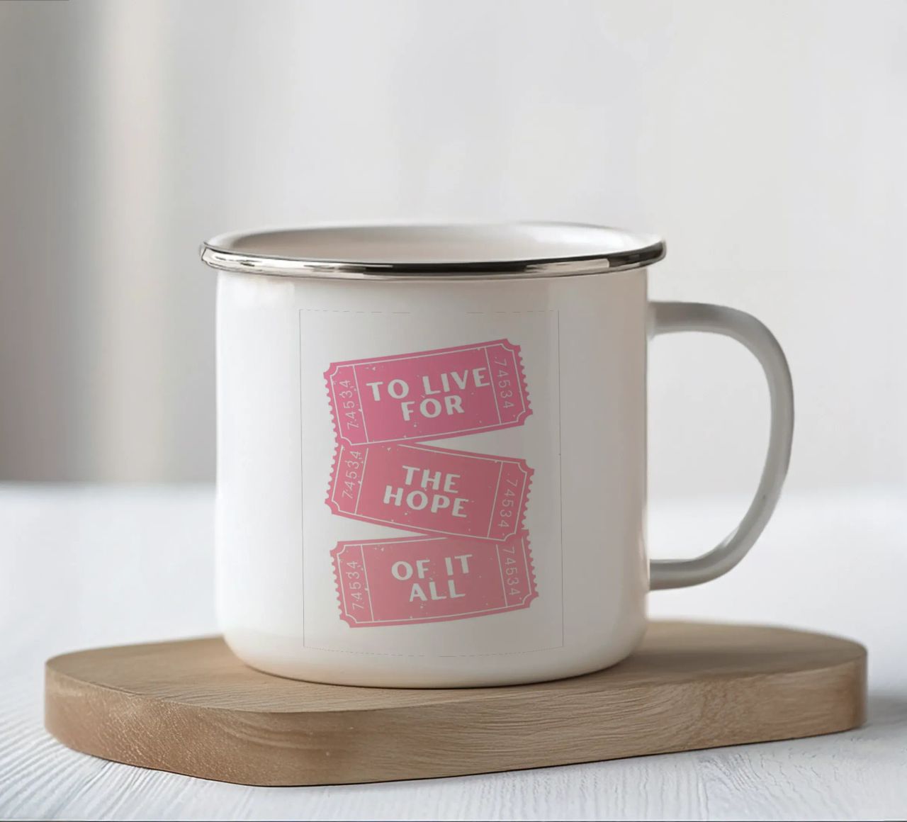 Vivere per la speranza di tutto questo canzone di Taylor Swift tazza in smalto da pdigitalprints