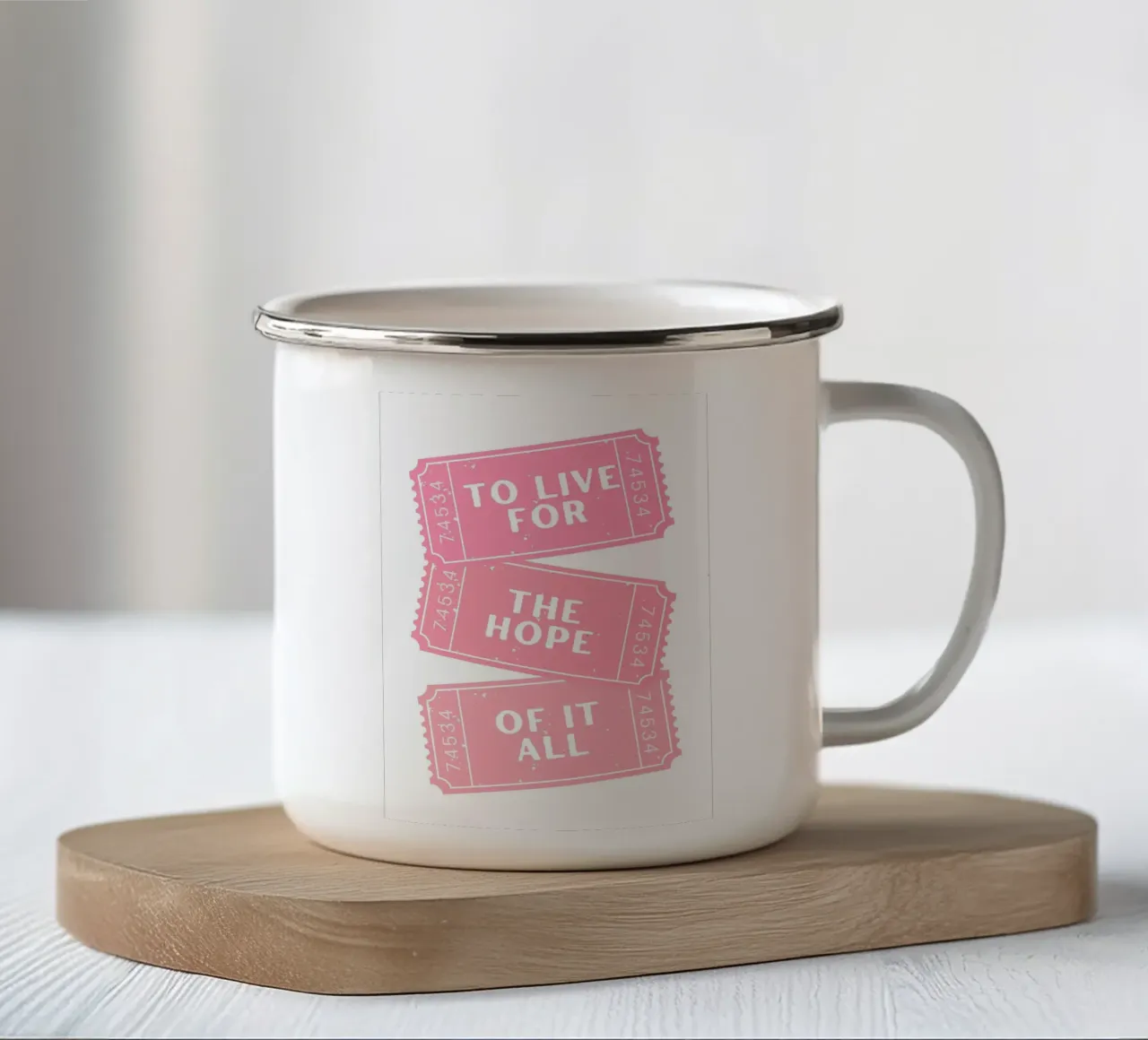 Pour vivre l'espoir de tout cela Chanson de Taylor swift mug en émail de pdigitalprints