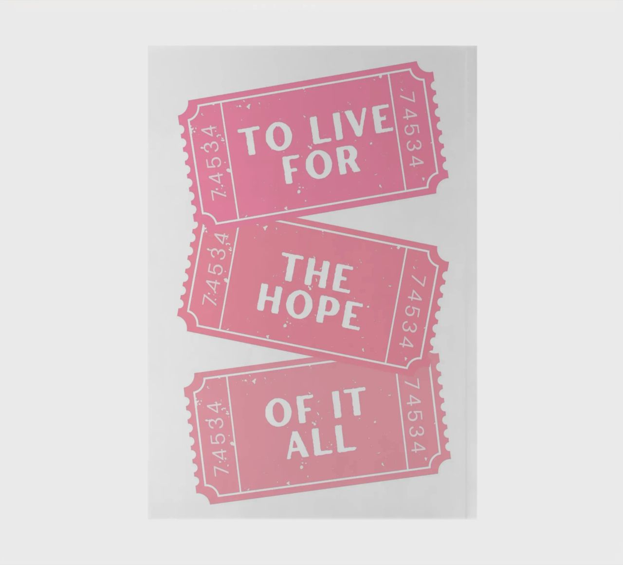 Vivere per la speranza di tutto questo canzone di Taylor Swift diario da pdigitalprints
