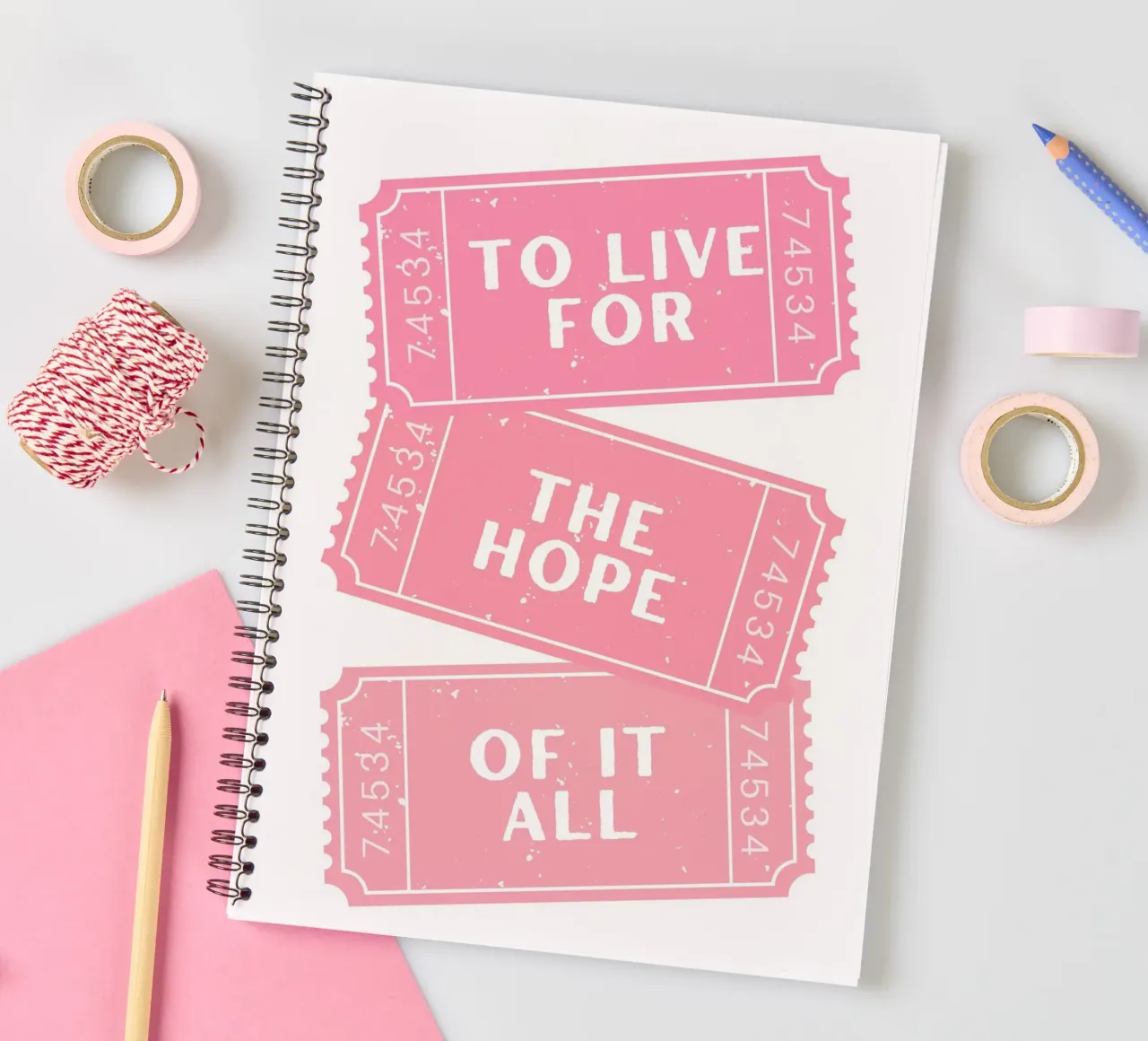 Vivere per la speranza di tutto questo canzone di Taylor Swift diario ad anelli da pdigitalprints