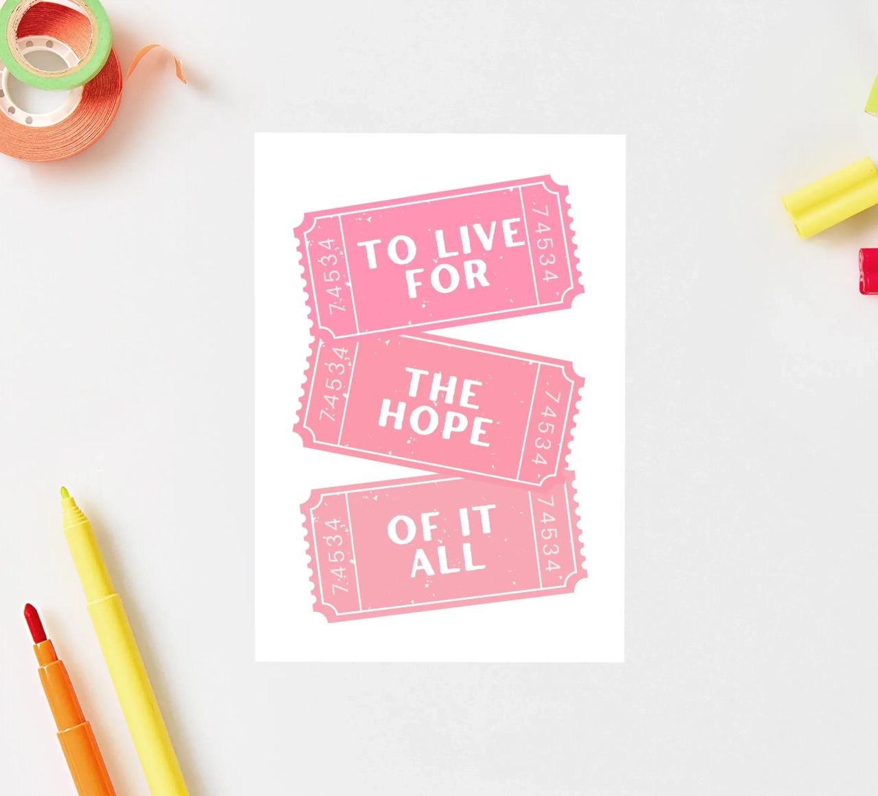 Vivere per la speranza di tutto questo canzone di Taylor Swift adesivo da pdigitalprints