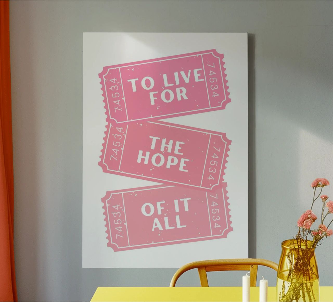 Vivere per la speranza di tutto questo canzone di Taylor Swift tela da pdigitalprints