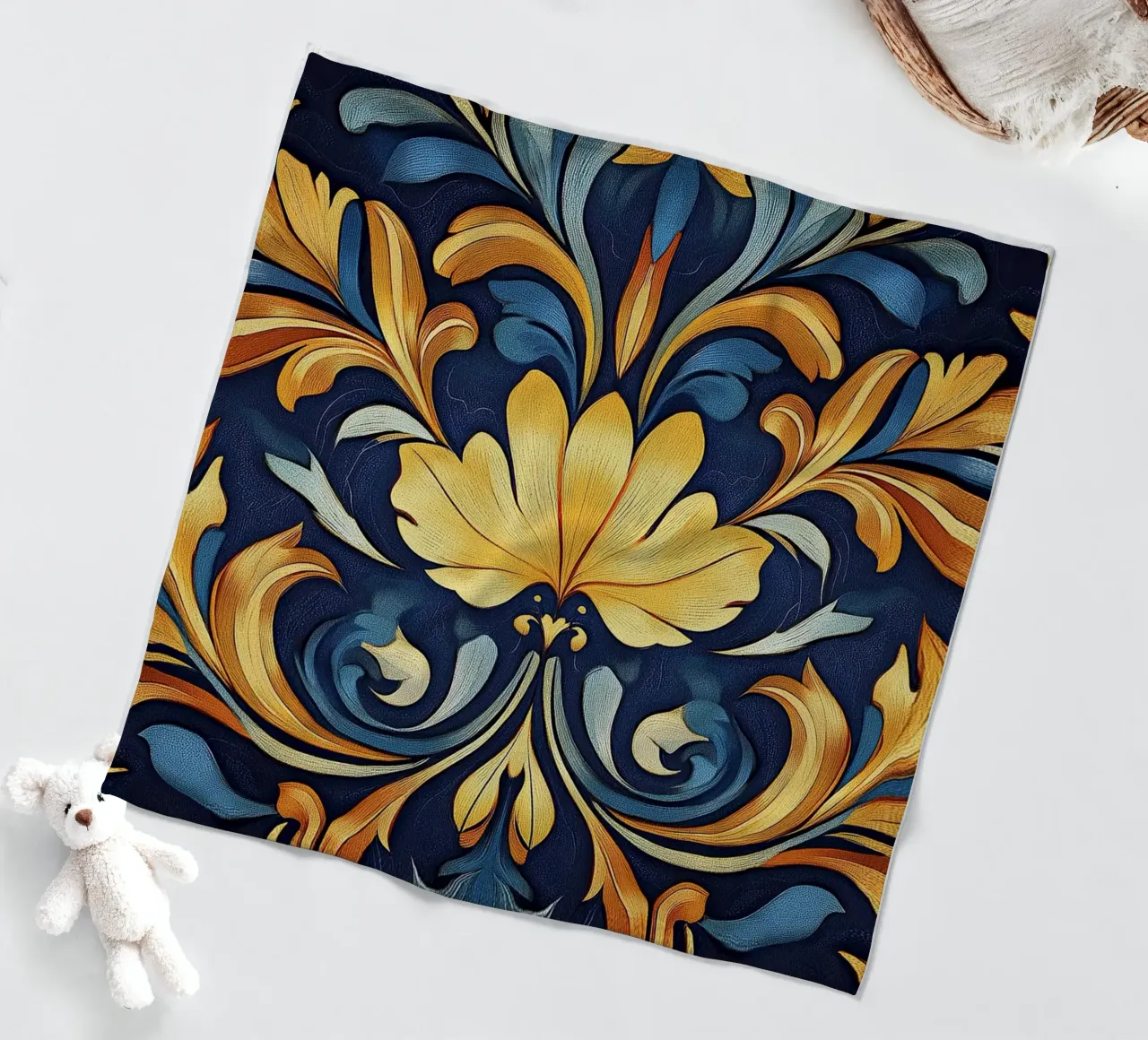 Art nouveau - elegance in lines fleece blanket by Artful Bloom