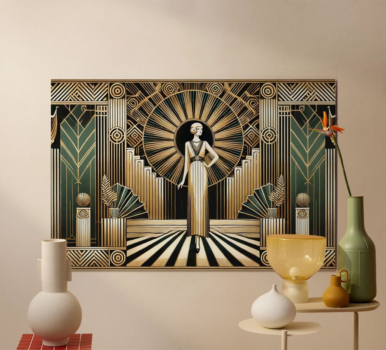 Golden Twenties Flair in Art Deco poster by Chromatic Fusion Studio