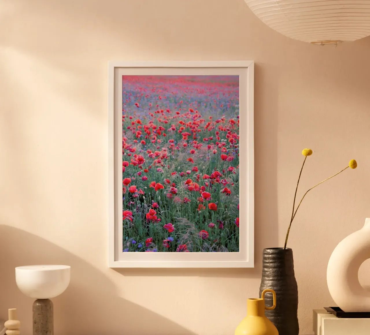 Poppy Seed Heaven poster with plastic frame by Studio Nahili