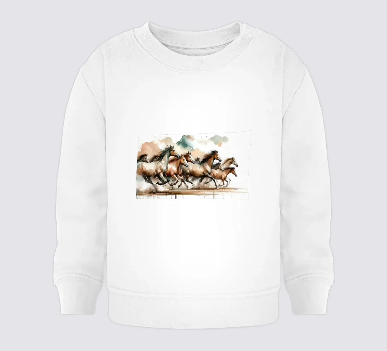 Cavalli al galoppo felpa neonato da Chromatic Fusion Studio