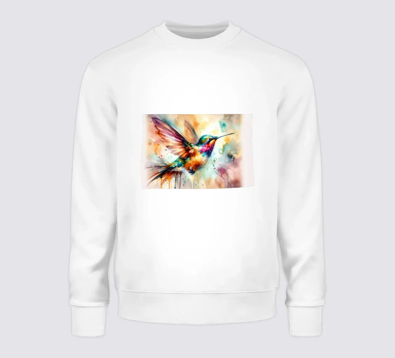 Colibri irisé en plein vol sweat de Chromatic Fusion Studio