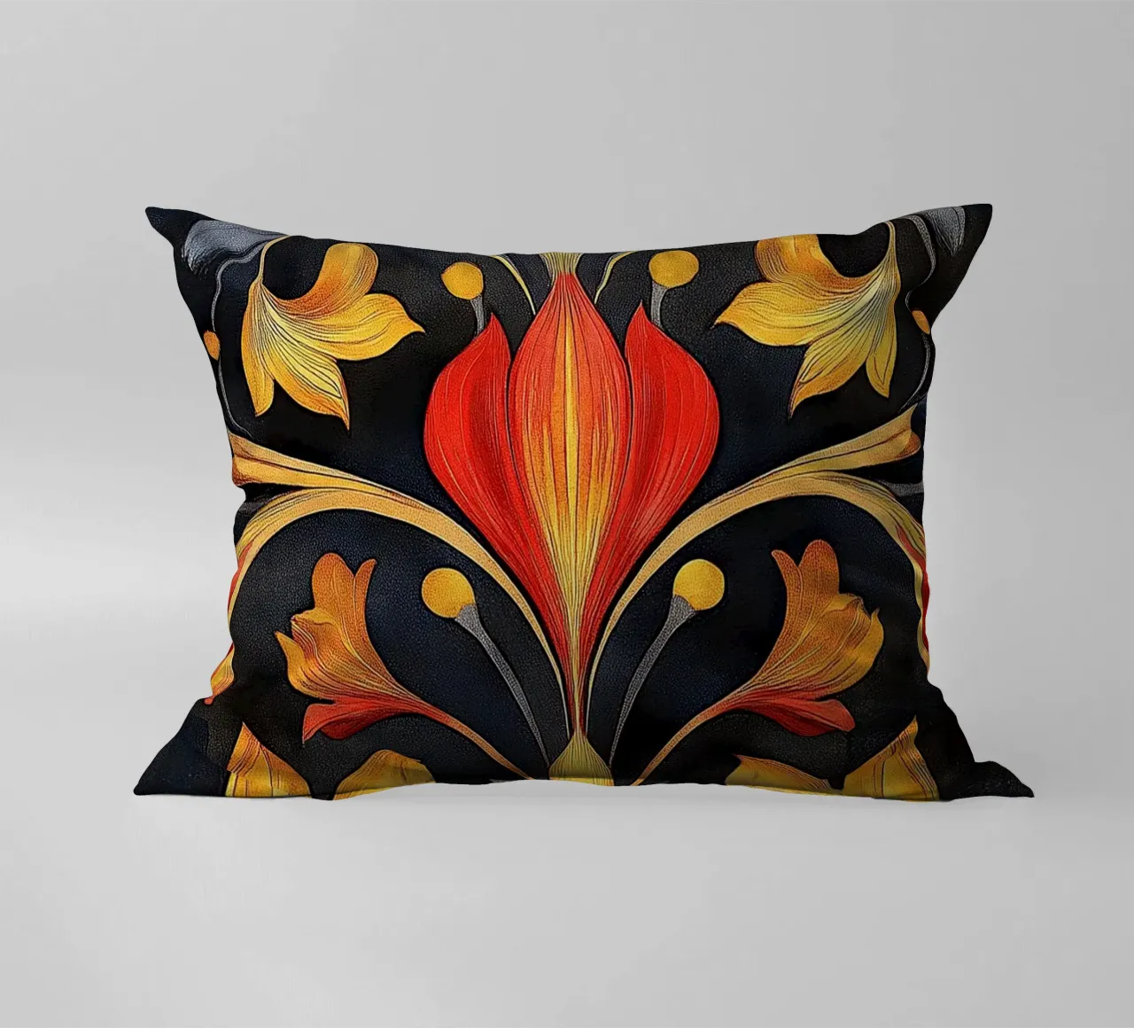 Art nouveau - architecture of elegance decorative cushion by Artful Bloom