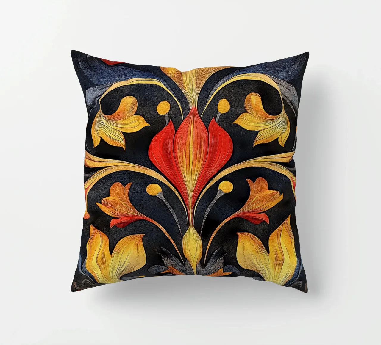 Art nouveau - architecture of elegance decorative cushion by Artful Bloom