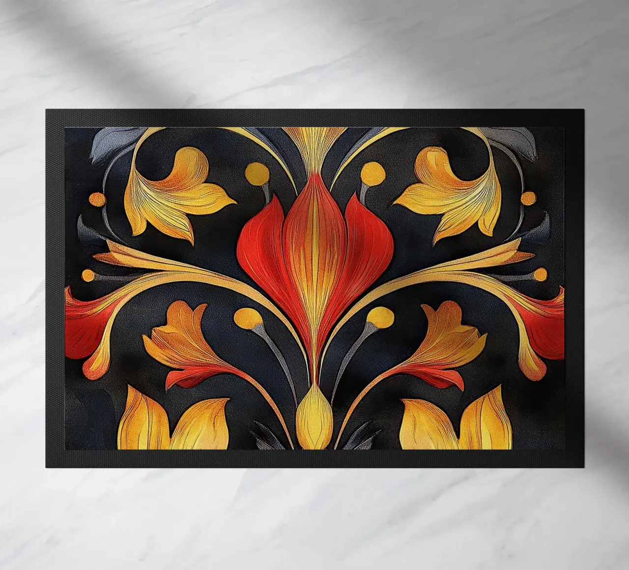 Art nouveau - architecture of elegance doormat by Artful Bloom