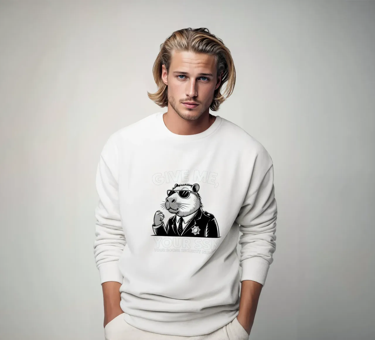 Give me your SSN. Your Social Security Number felpa da edsonramosart