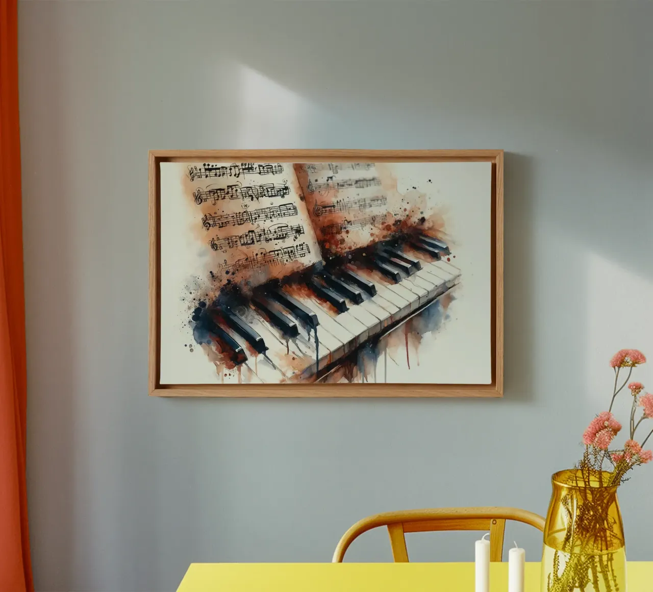 Melodic Harmony Captured in Artistic Strokes canvas by Chromatic Fusion Studio