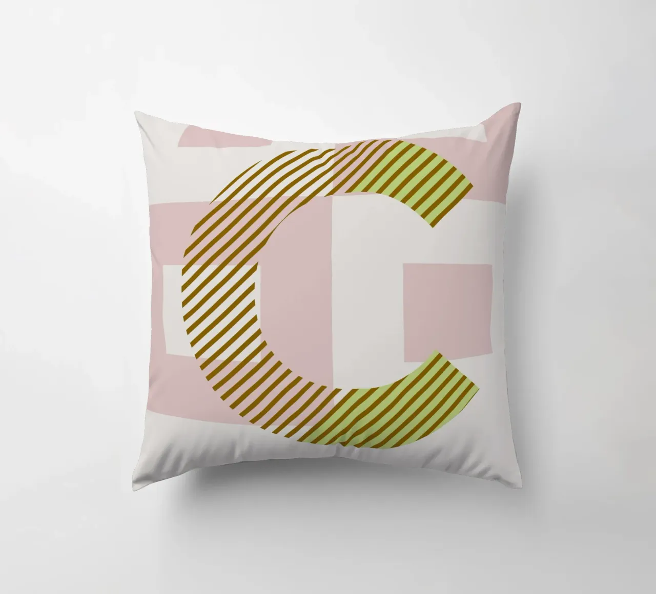 C Typeface Alphabet cuscino da lazydaypaper