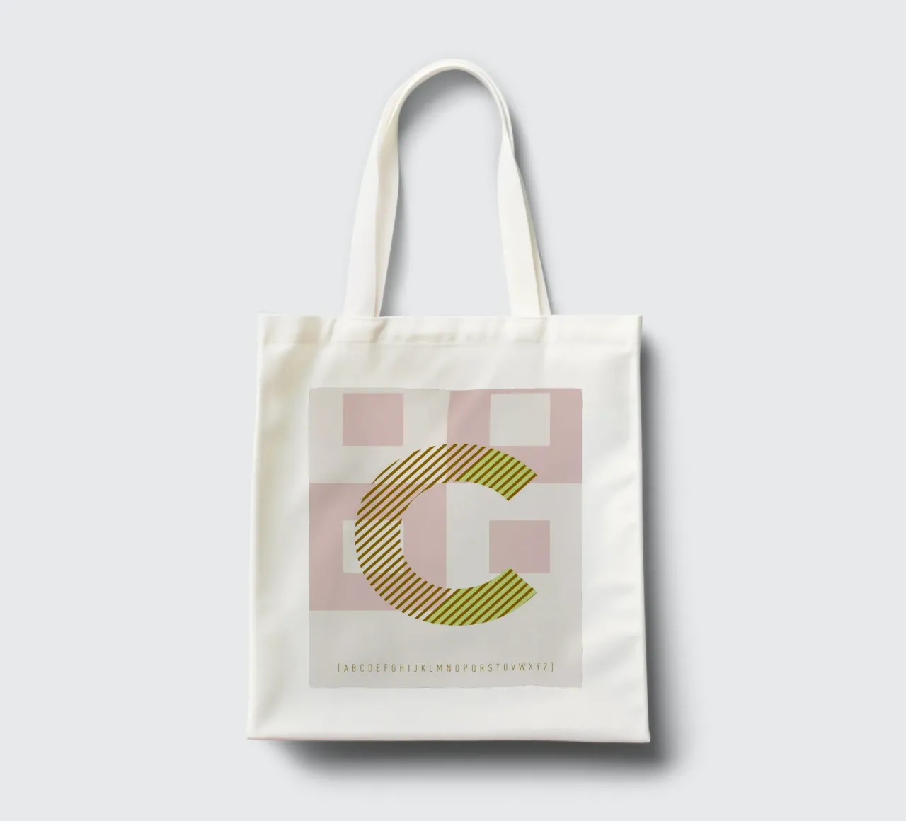 C Typeface Alphabet borsa in juta da lazydaypaper