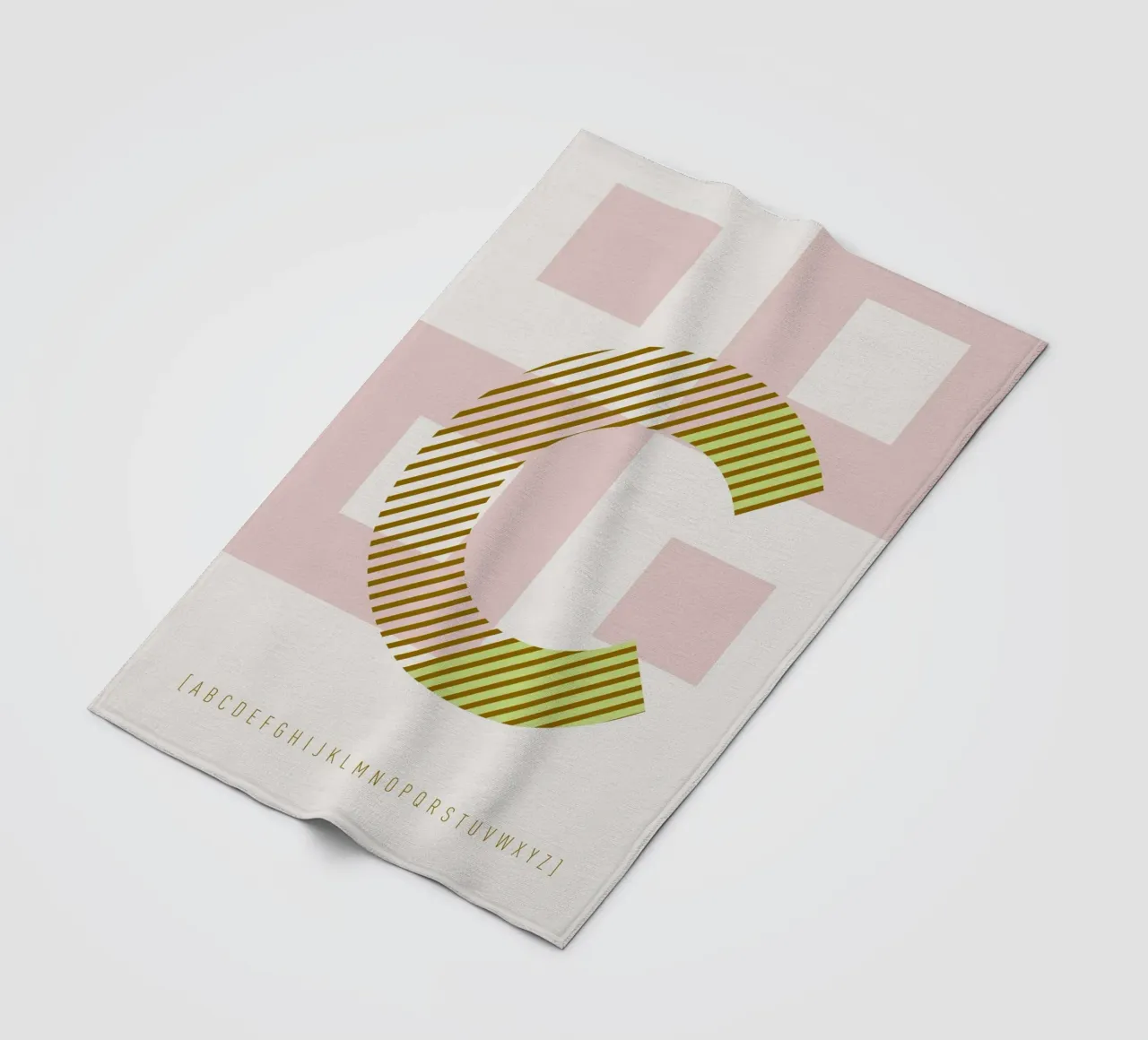 C Typeface Alphabet coperta in pile da lazydaypaper