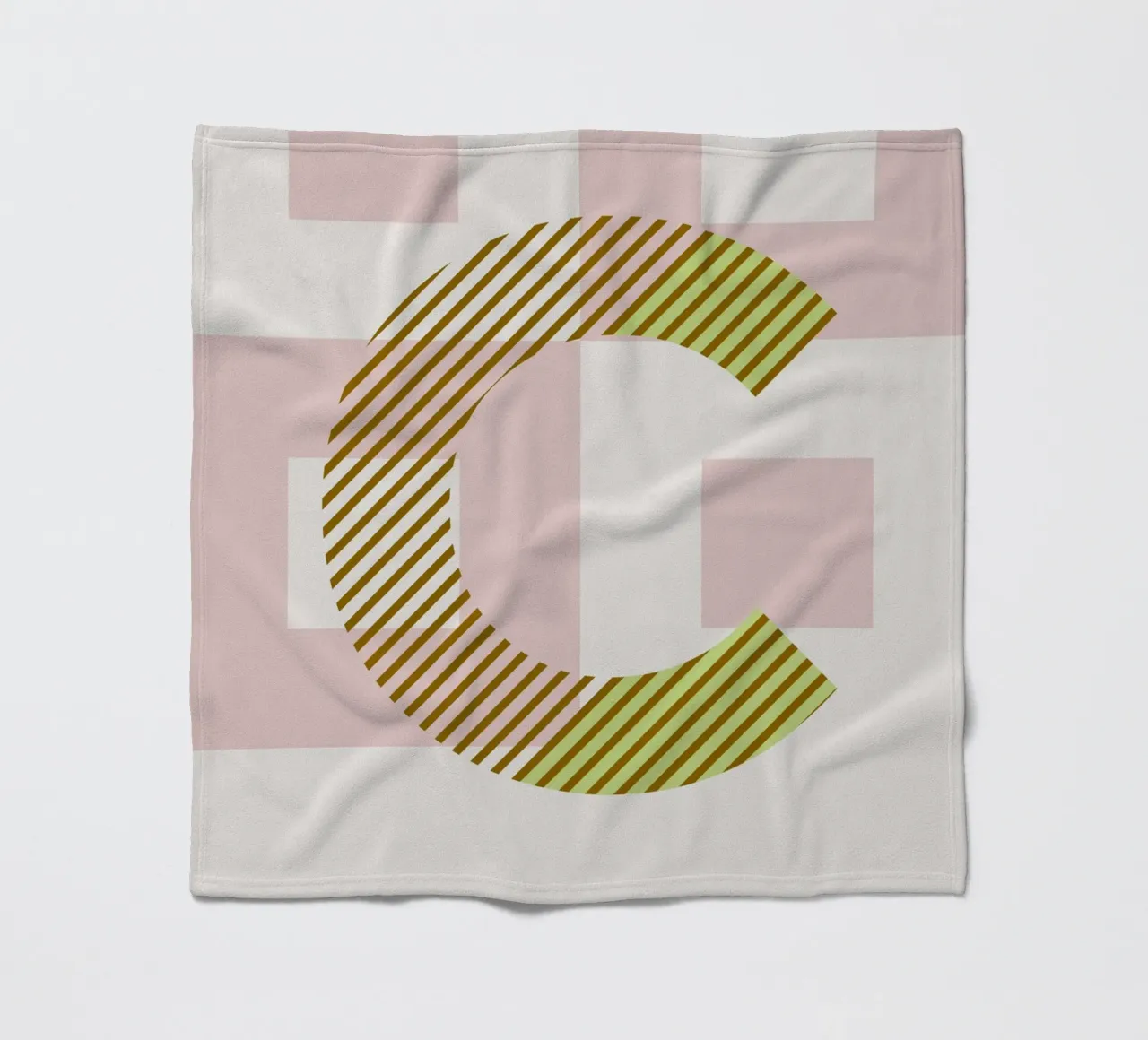C Typeface Alphabet coperta in pile da lazydaypaper